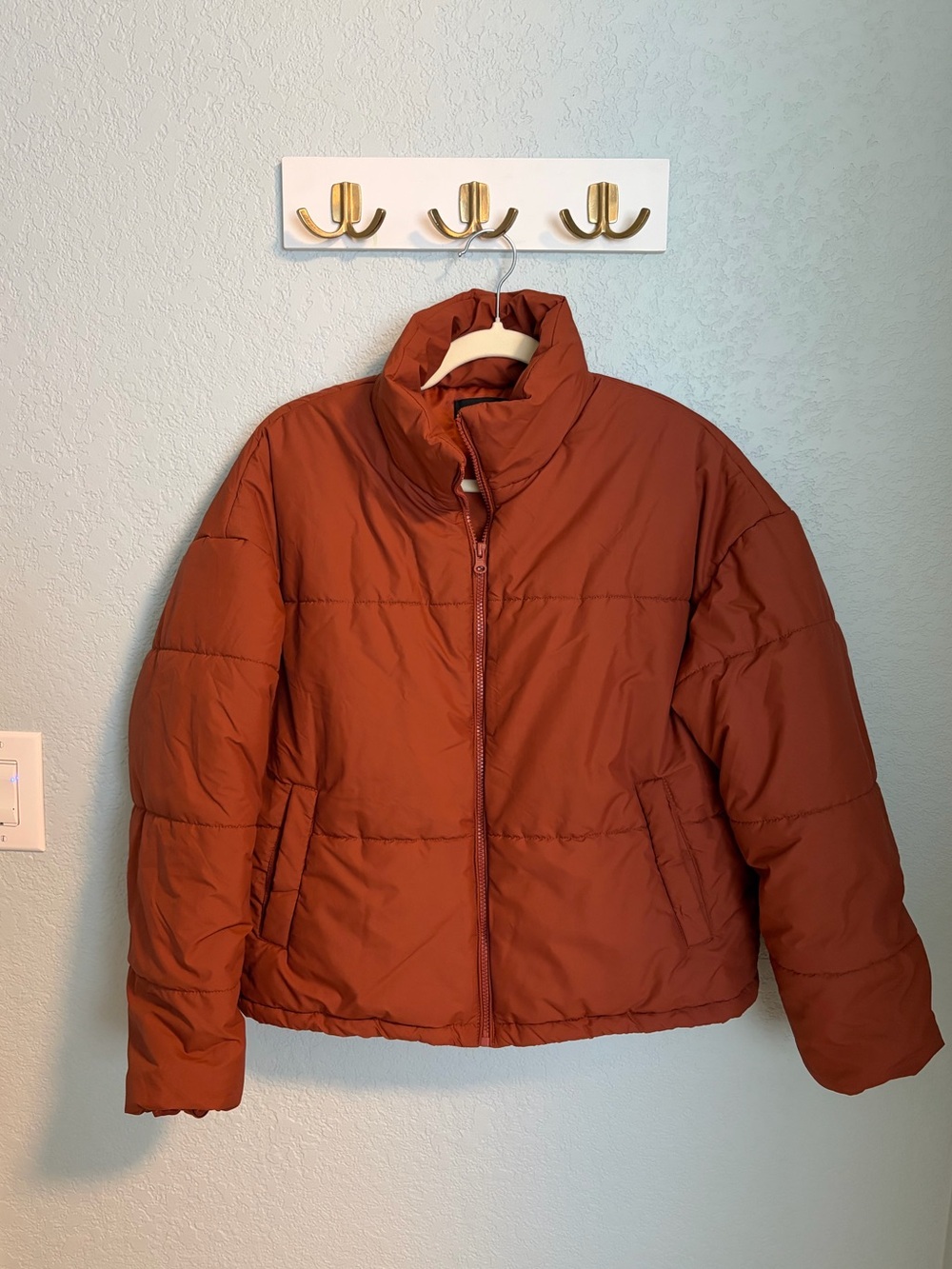 Rust Puffer Jacket - Women's Puffer Coat